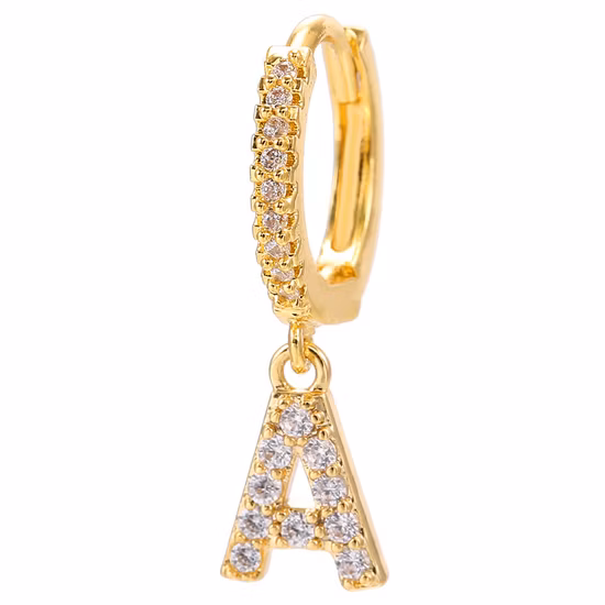 Orecchini Huggie a cerchio in argento sterling 925 con CZ da donna