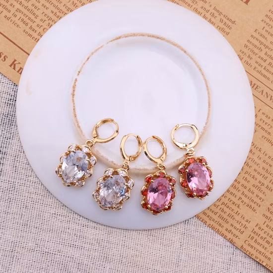 Gioielli con orecchini a goccia lunghi in stile oro 18 carati di moda popolare europea